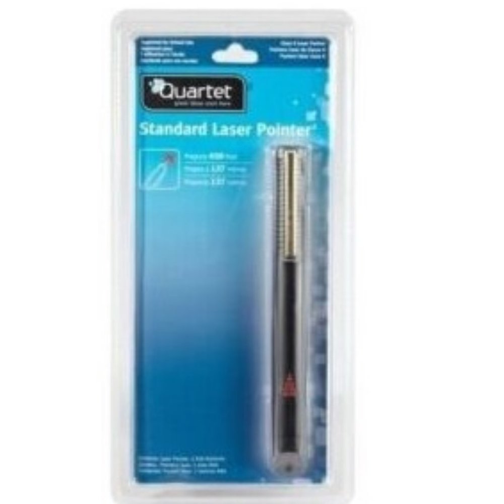 Quartet Standard Laser Pointer, Class 2, Projects 450 feet, 2 AAA Battry